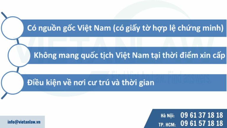 Điều kiện cần có để xin Giấy xác nhận là người gốc Việt Nam là gì?