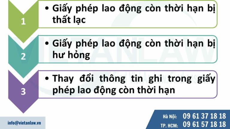 Các trường hợp cấp lại giấy phép lao động cho người nước ngoài 