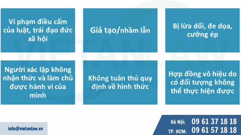 Một số trường hợp hợp đồng vô hiệu