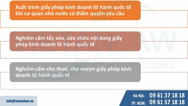 Quy định về sử dụng giấy phép kinh doanh lữ hành quốc tế