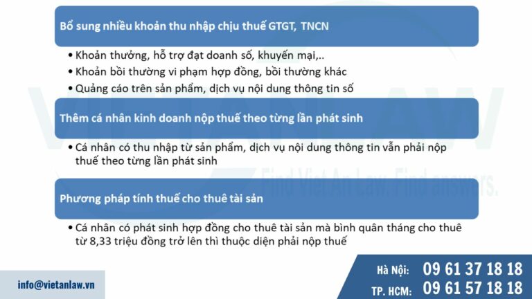 Điểm mới Thuế Thu nhập cá nhân và thuế giá trị gia tăng