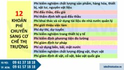 12 khoản phí chuyển sang cơ chế thị trường nhà nước không định giá