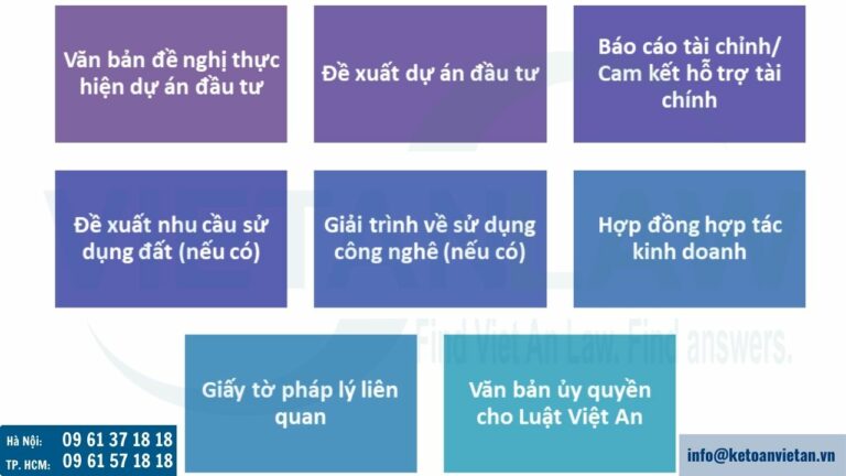 Hồ sơ xin điều chỉnh giấy chứng nhận đầu tư trong trường hợp dự án đầu tư không thuộc diện quyết định chủ trương đầu tư