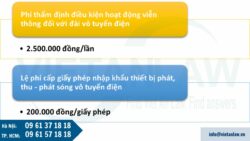 Lệ phí cấp giấy phép nhập khẩu thiết bị thu phát sóng vô tuyến điện