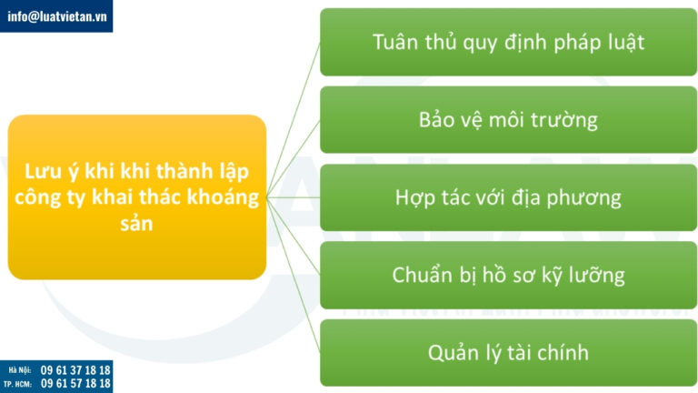 Một số lưu ý khi thành lập công ty khai thác khoáng sản