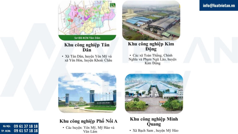 khu công nghiệp có vốn đầu tư nước ngoài tại tỉnh Hưng Yên