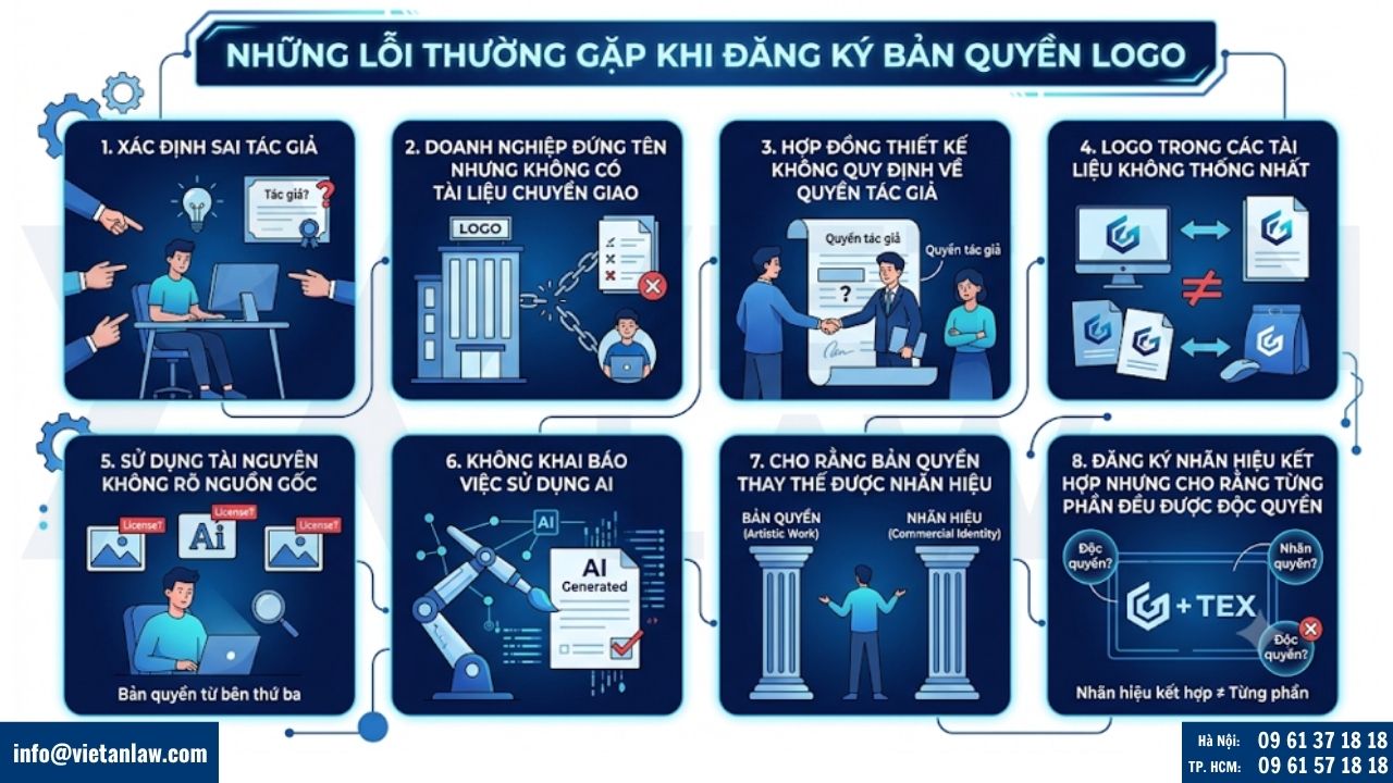 Những lỗi thường gặp khi đăng ký bản quyền logo