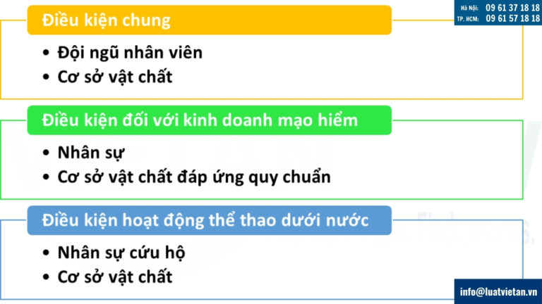 điều kiện kinh doanh hoạt động thể thao