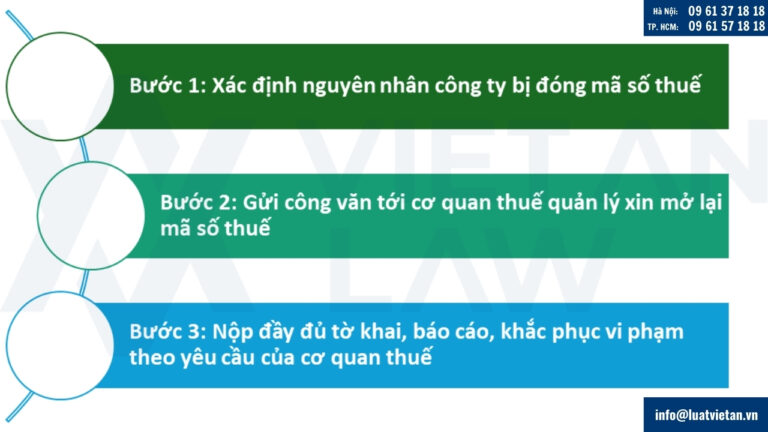 Quy trình khôi phục – mở lại mã số thuế