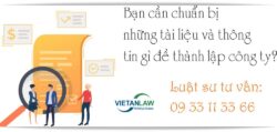 Tài liệu cung cấp khi thành lập công ty TNHH một thành viên