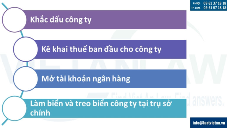 Thủ tục sau thành lập công ty TNHH một thành viên