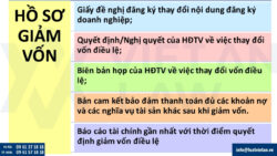 Hồ sơ đăng ký giảm vốn điều lệ công ty TNHH hai thành viên