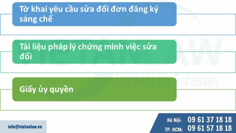 Hồ sơ sửa đổi đơn đăng ký sáng chế, giải pháp hữu ích