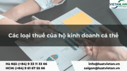 Các loại thuế của hộ kinh doanh cá thể