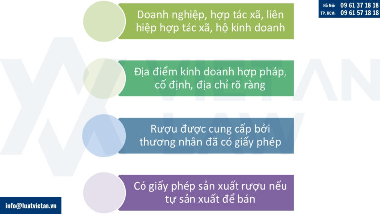 Điều kiện bán rượu tiêu dùng tại chỗ