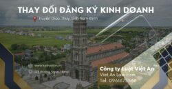 Thay đổi đăng ký kinh doanh tại Giao Thuỷ, Nam Định