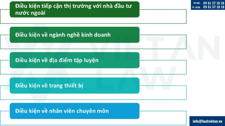 Điều kiện thành lập công ty kinh doanh phòng tập gym