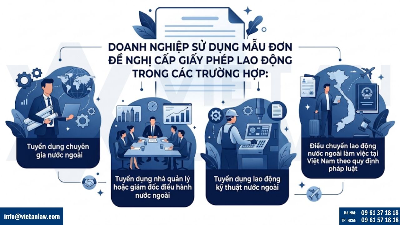 Khi nào phải sử dụng mẫu đơn đề nghị cấp giấy phép lao động