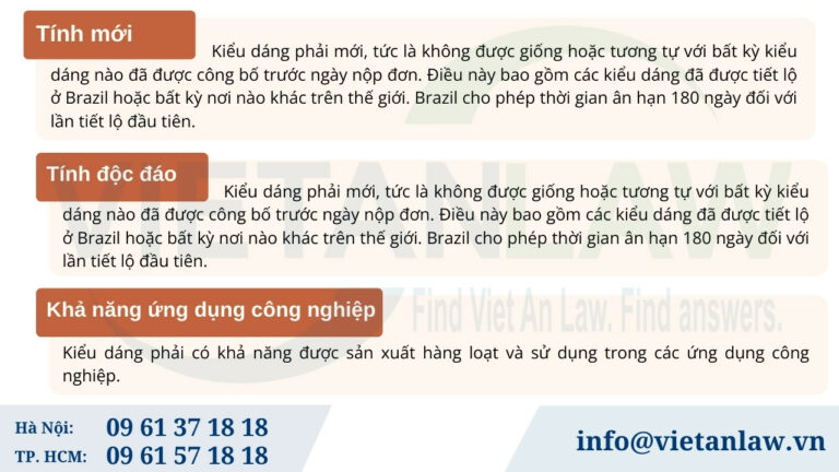 Điều kiện đăng ký kiểu dáng công nghiệp tại Brazil