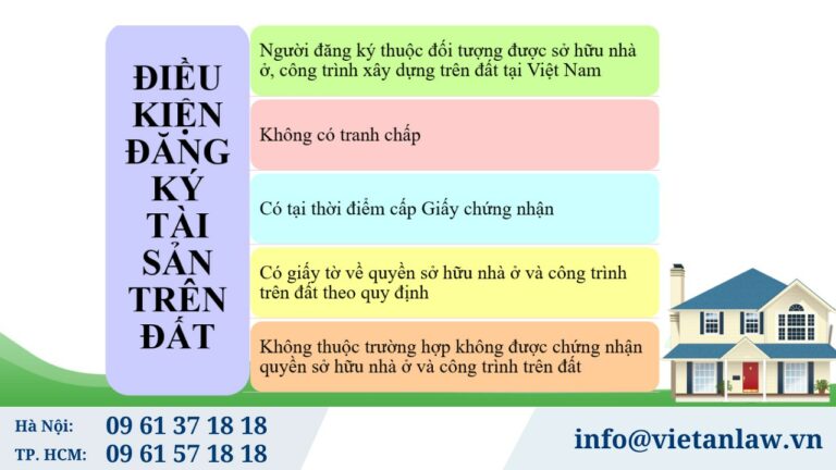 Điều kiện đăng ký tài sản trên đất