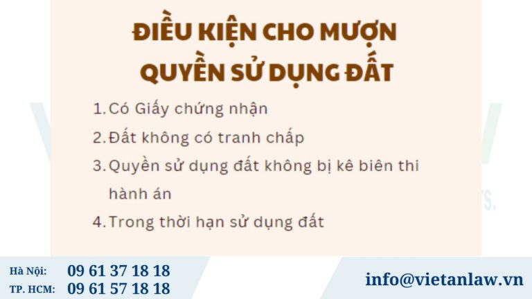 điều kiện cho mượn quyền sử dụng đất