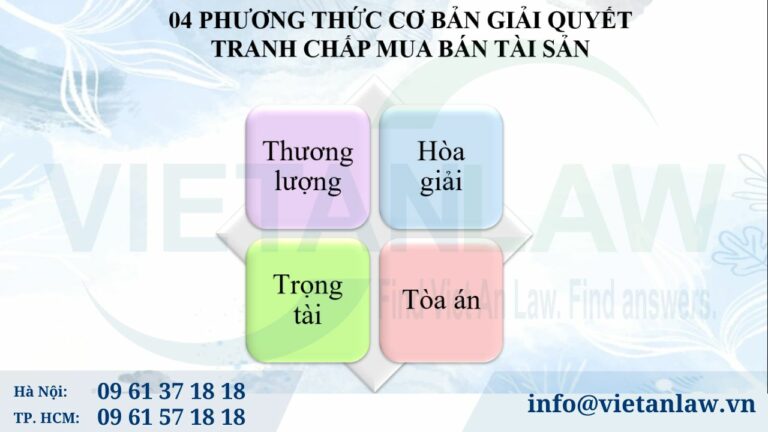 phương thức giải quyết tranh chấp cơ bản và được sử dụng phổ biến