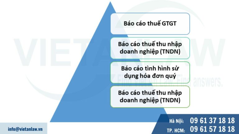 Các báo cáo thuế phải nộp định kỳ theo quý