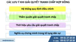 Các lưu ý khi giải quyết tranh chấp hợp đồng tại Việt Nam