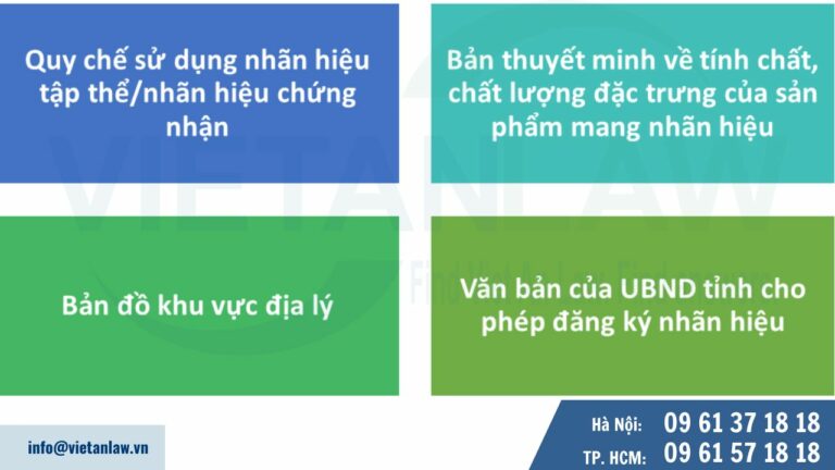 Giấy tờ với đơn đăng ký nhãn hiệu là nhãn hiệu tập thể