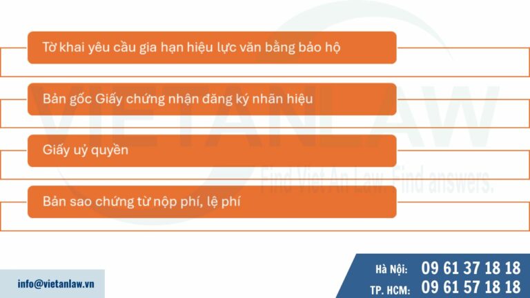 Hồ sơ gia hạn hiệu lực văn bằng bảo hộ nhãn hiệu