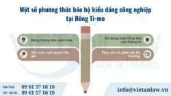 Một số phương thức bảo hộ kiểu dáng công nghiệp tại Đông Ti-mo