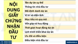 Các nội dung thay đổi cần điều chỉnh giấy chứng nhận đầu tư công ty FDI