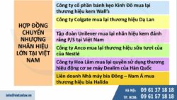 Các hợp đồng chuyển nhượng nhãn hiệu lớn tại Việt Nam