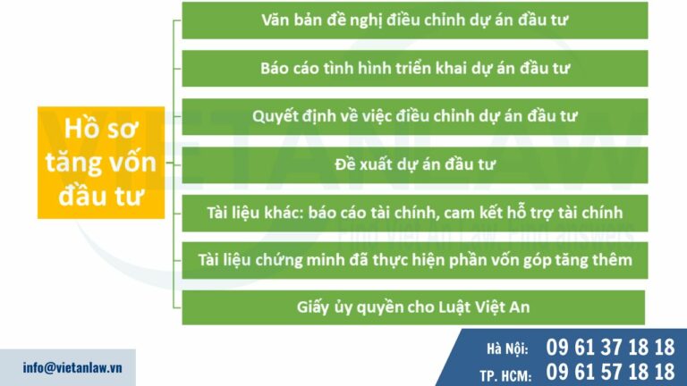 Hồ sơ tăng vốn đầu tư công ty có vốn đầu tư nước ngoài