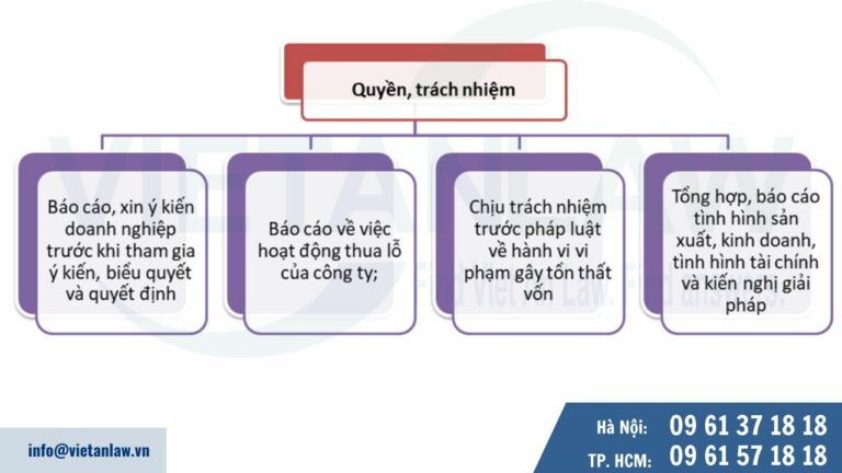 Quyền, trách nhiệm của người đại diện quản lý phần vốn góp của doanh nghiệp