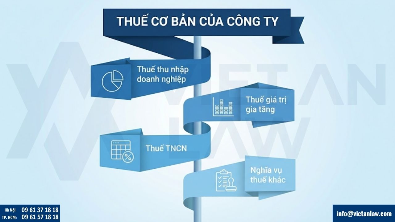 Các loại thuế cơ bản phải kê khai và đóng sau khi thành lập công ty