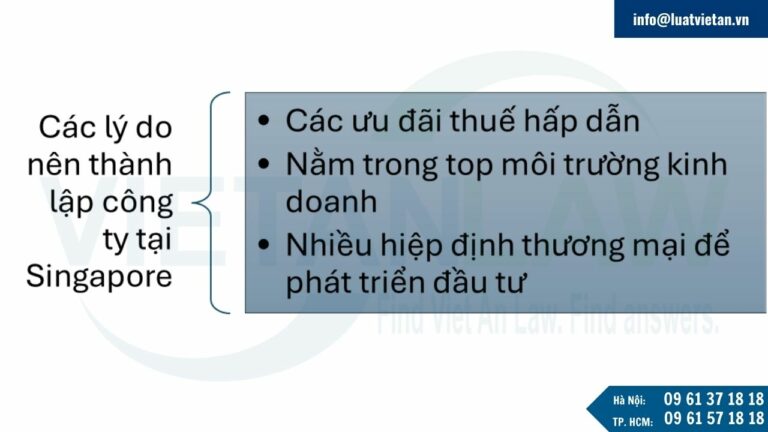 Các lý do nên thành lập công ty tại Singapore