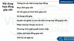 Soạn thảo hợp đồng góp vốn kinh doanh trong công ty