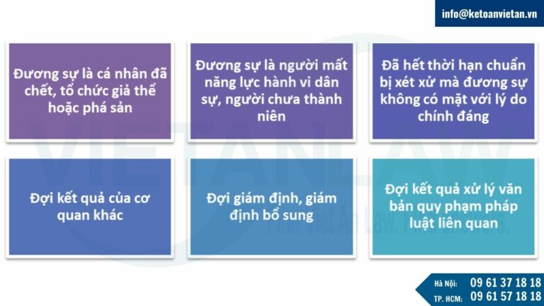 Các trường hợp tạm đình chỉ vụ án hành chính