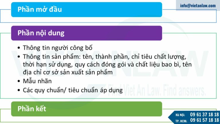 Mẫu bản công bố thực phẩm nhập khẩu