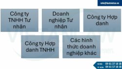 Các loại hình công ty có thể thành lập tại Singapore