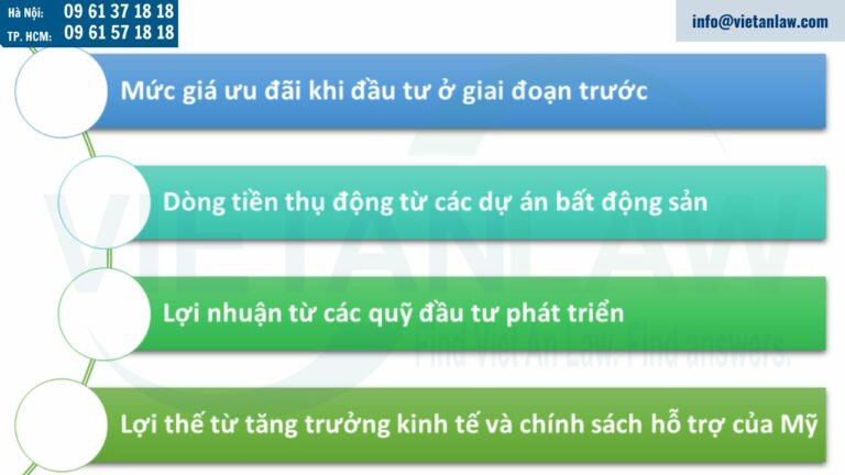 Ưu thế dòng tiền khi đầu tư trước trong các dự án kêu gọi đầu tư định cư tại Mỹ