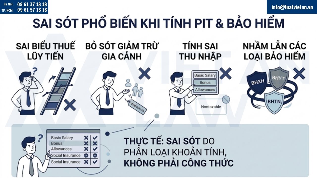Các lỗi thường gặp khi xây dựng bảng tính lương