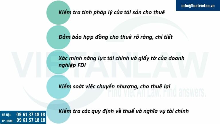 Các lưu ý quan trọng khi cho doanh nghiệp FDI thuê nhà xưởng, trụ sở