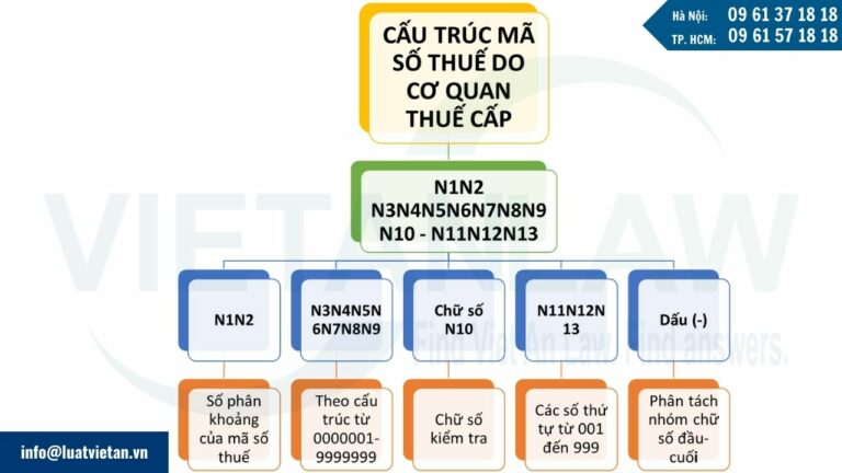 Cấu trúc mã số thuế do cơ quan thuế cấp