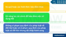 Điều kiện thuê đất của nhà nước để thực hiện dự án