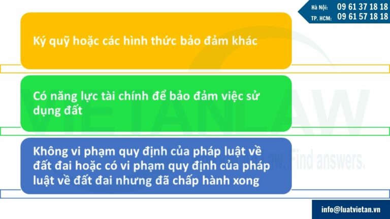 Điều kiện nhà nước cho thuê đất thực hiện dự án