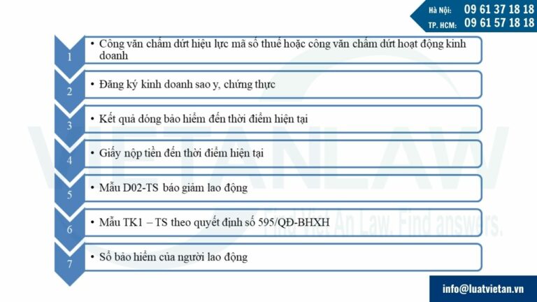 Hồ sơ Chốt sổ bảo hiểm cho người lao động khi doanh nghiệp giải thế