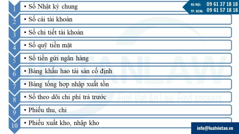 Sổ sách kế toán bao gồm những gì?