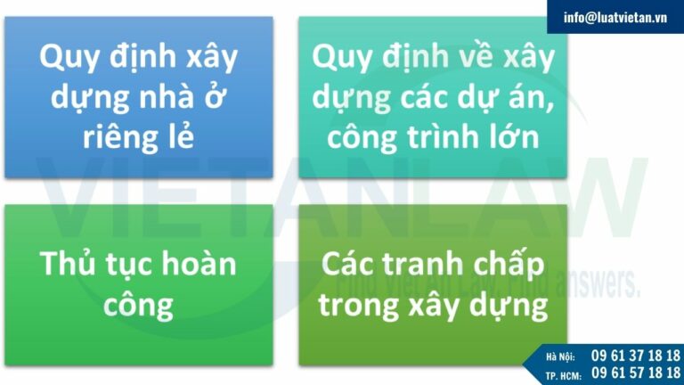 Nội dung của tư vấn pháp luật xây dựng